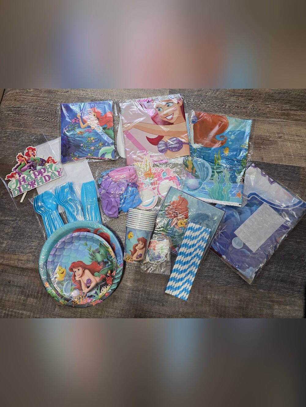 🧜‍♀️🎉The Little Mermaid Party Decorations - 30 People🎉🧜‍♀️
